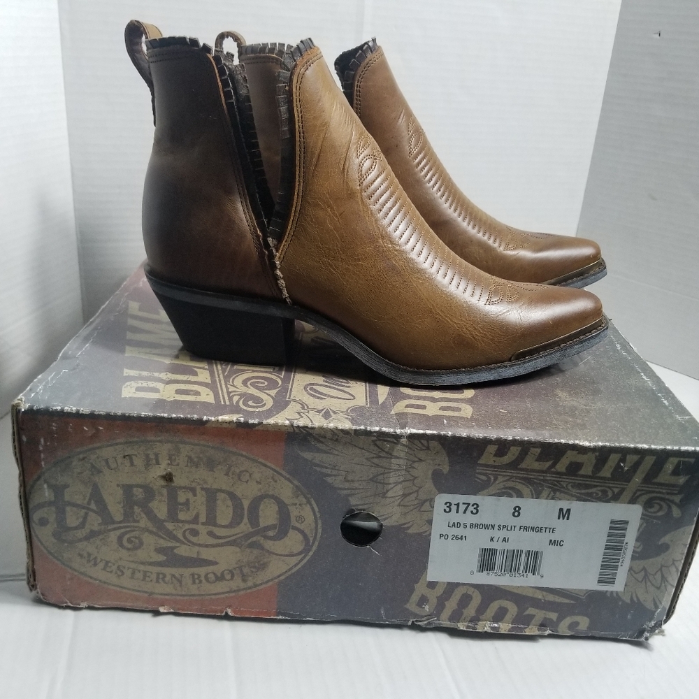 LAREDO WESTERN WOMEN'S LEATHER BOOTS SIZE 8